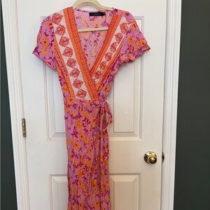 Pink and orange maxi